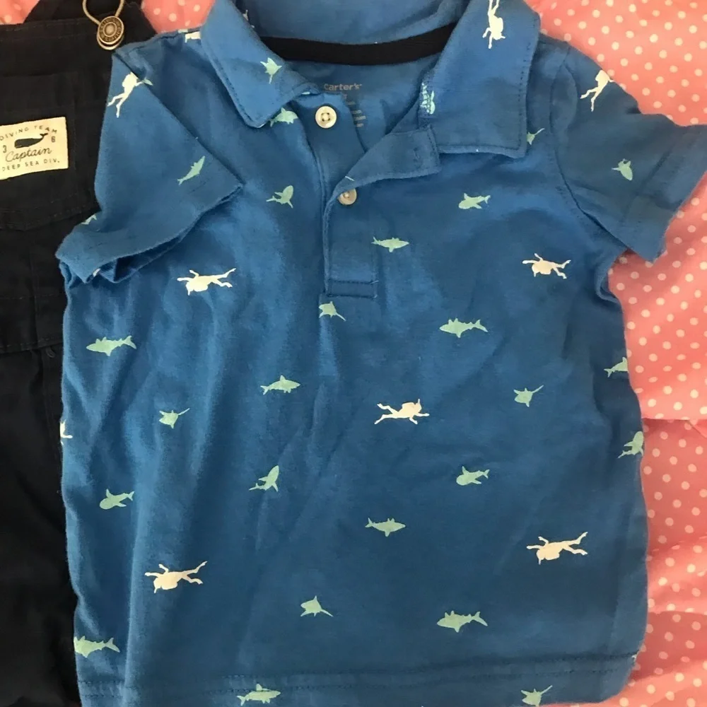 Carter’s Shirt and Overalls Outfit
